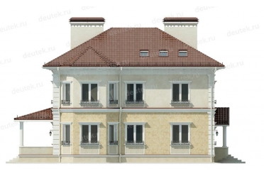 Проект классического дома с гаражом и бильярдной DT0354