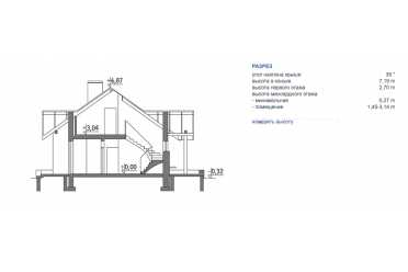 Проект широкого дома с гаражом и мансардой DTM151