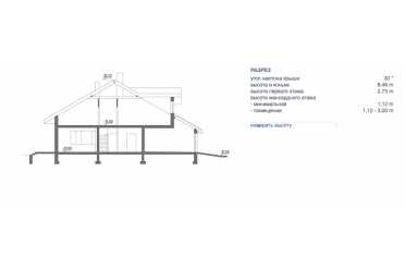 Проект дома для узкого участка с гаражом DTM155
