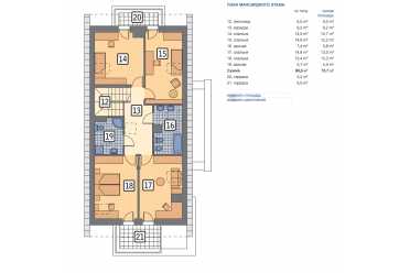 Проект дома для узкого участка с гаражом DTM198