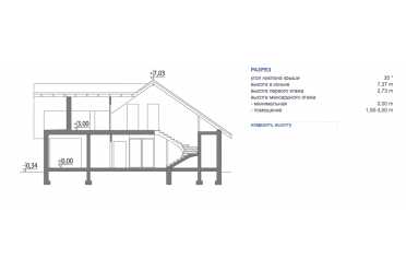 Проект дома 14х12 с мансардой и 2 лоджиями DTM214