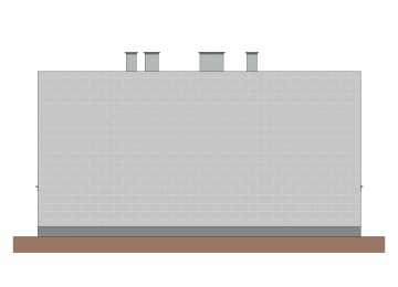 Проект узкого одноэтажного дома с площадью до 150 кв м - P299