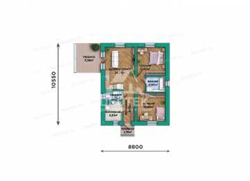 Проект жилого одноэтажного дома с площадью до 100 кв м - LK-283