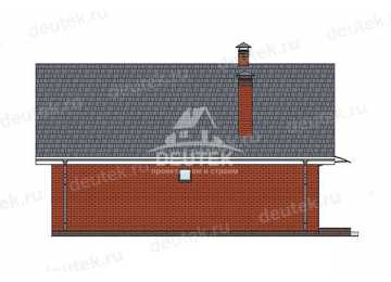 Проект жилого одноэтажного дома с двумя спальнями с террасой - LK-286