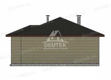 Проект квадратного одноэтажного дома из газобетонного блока - LK-365