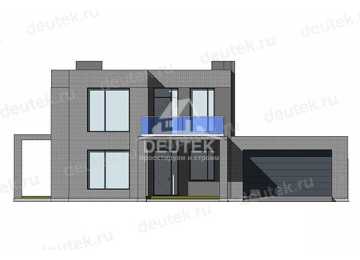 Проект стильного двухэтажного дома с двухместным гаражом - LK-374