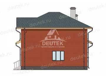 Проект загородного двухэтажного дома с одноместным гаражом и зимнем садом - LK-378