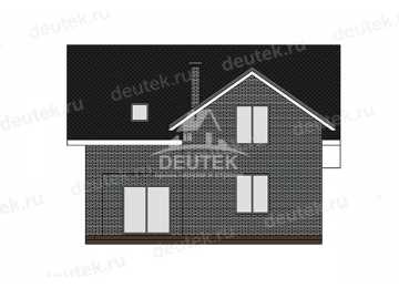 Проект узкого двухэтажного дома с размерами 10 м на 14 м - LK-384