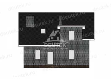 Проект узкого двухэтажного дома с размерами 10 м на 14 м - LK-384