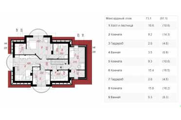 Проект двухэтажного дома из керамаблоков с одноместным гаражом DTN100084